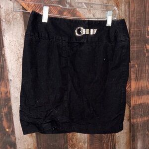 White House Black Market Black and White Plaid Skirt